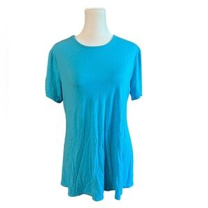 Blue Short Sleeve Top Women's